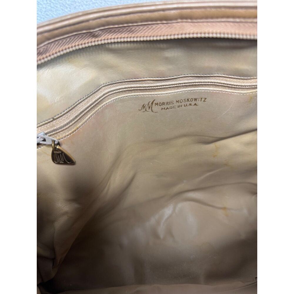 Vintage 70's Morris Moskowitz Tapestry Leather Handbag Purse MM USA - Picture 10 of 13
